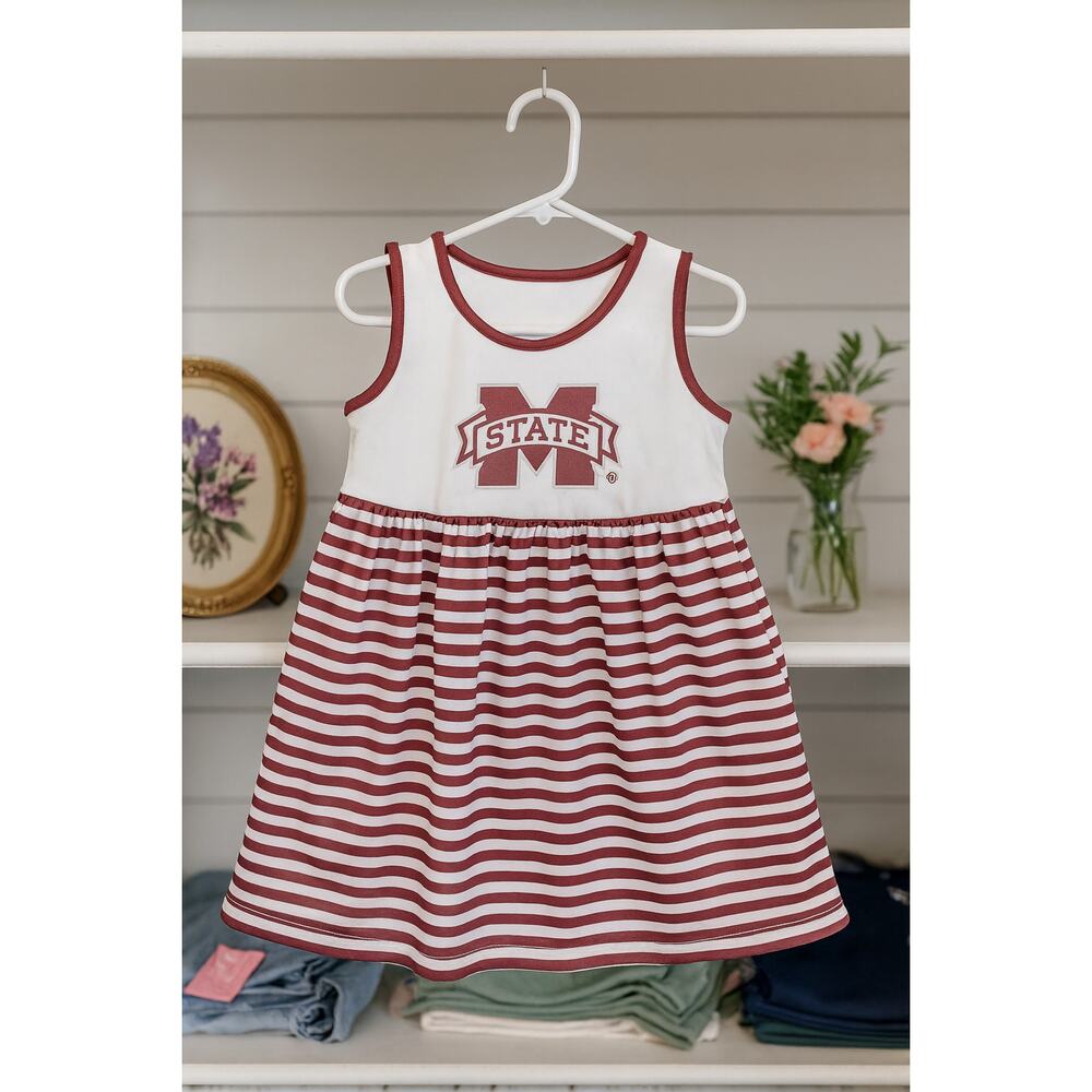 Girls Mississippi State Bulldogs Dress Size 2T Vive La Fete Striped